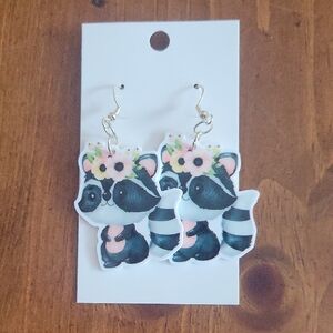Adorable Raccoon Earrings for Kids